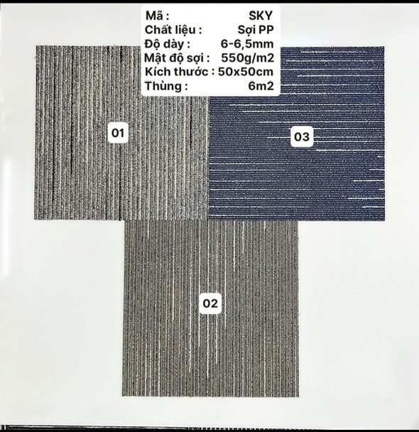 Thảm Tấm 50*50, 25*100